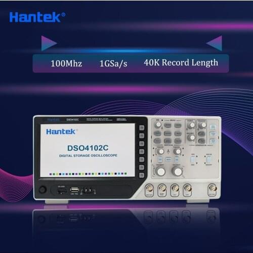 Hantek DSO4102C Digital Multimeter Oscilloscope USB 100MHz 2 Channels LCD Display Osciloscopio Portatil Waveform Generator