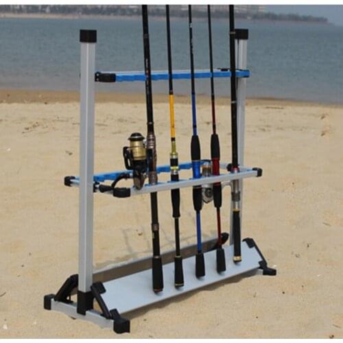 Aluminum Alloy Fishing Rod Holder Display Rack Shelf Bracket 24pcs Stand Supporting Rod Rest Holders Fishing Accessories Tool S4