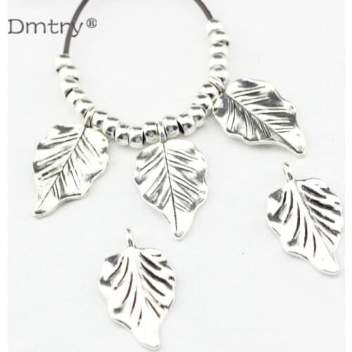 Dmtry 5pcs Brand Cheap Handmade DIY Beads Fashion Pendant Charms Maple Leaf Pendant For Pendant Necklace Jewelry Findings LC0036
