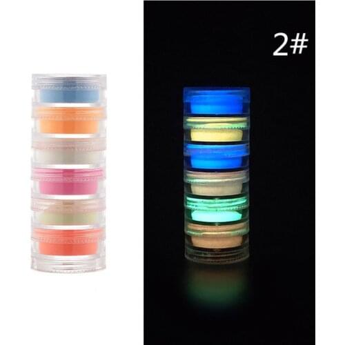 12 Colors Glow in The Dark Powder Skin Safe Epoxy Resin Luminous Pigment Nail Polish Slime Acrylic Paint Jewelry Making