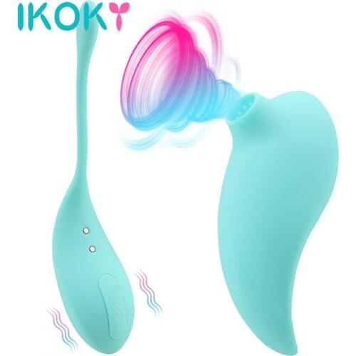 Kegel Balls Sucking Vibrator Remote Control Clitoris Stimulator Adult Sex Toys for Woman Vibrator Vaginal Balls Ben Wa Balls