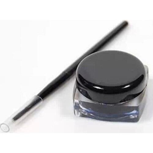 Cosmetic Waterproof Eye Liner Pencil Make Up black Liquid Eyeliner Shadow Gel Makeup + Brush Black Liquid Eyeliner