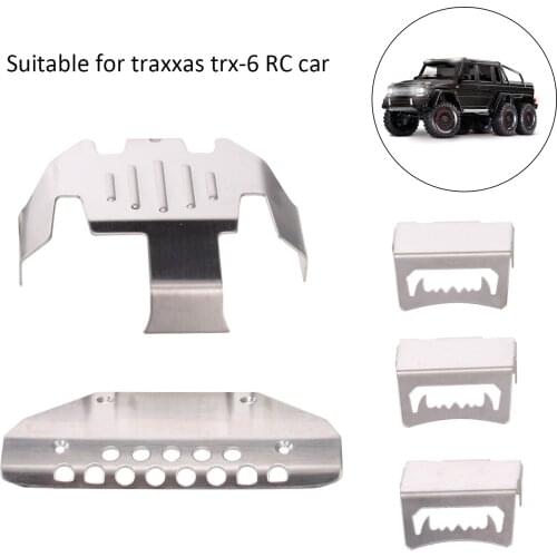 Metal Chassis Guard for Traxxas TRX6 RC Car for Transmission shaft Front and Rear Axle Wave Box Bumper Bottom Plate RC Parts