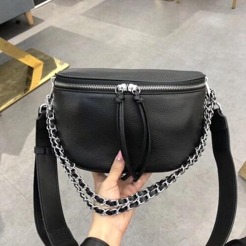 2 Straps Fashion Female Saddle Shoulder Bag, Women Genuine Leather Messenger Bag, 100% Natural Cowhide Cross body Bag, DA1101