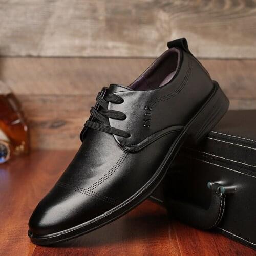 Mens Oxfords Leather Office Shoes Men Dress Formal Leather Shoes Male Classic High Quality Shoes Mens Business Shoes Wedding