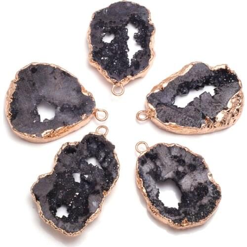 Natural Semi Precious Stone Pendant Irregular Agates For Jewelry Making DIY Necklace Bracelets Package Sale 40-45mm -30-35mm
