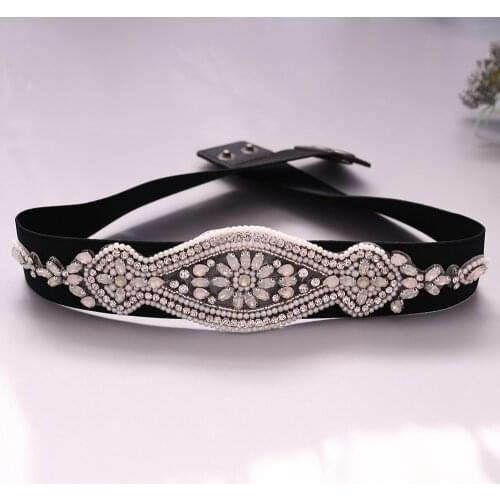 100% Handmade Newest Fashion Ladies Wide Waist Belt Wedding Dress Waist Band Belts Fashion Women Belt Elastic Cummerbunds