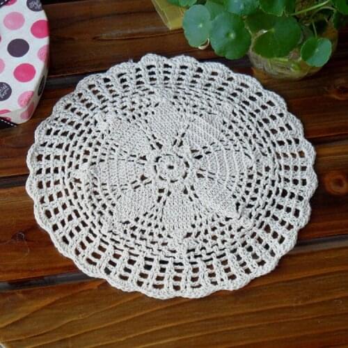 2015 new arrival 12pic/lot cotton knitted button coaster placemat felt as kitchen accessories potholder cup pads tablemats pads