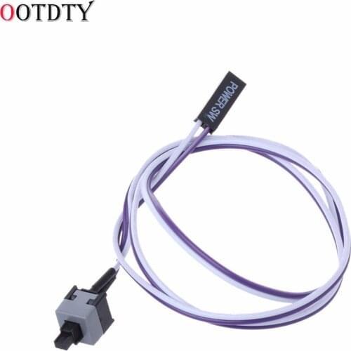 OOTDTY 2018 Fashion Los PC Computer Desktop ATX Power On Supply Reset Cable Cord Switch Connector