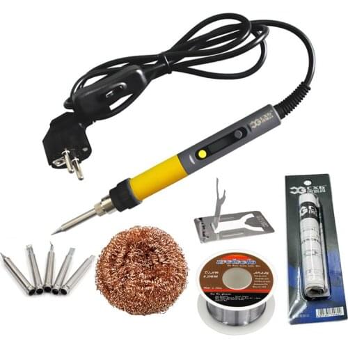 CXG C110W 220V Electric Soldering Iron Backlight Adjustable Temperature LCD Digital Display Welding Solder Station EU Plug