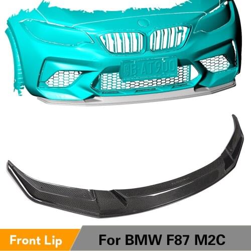 Front Bumper Lip Spoiler Splitters for BMW F87 M2 Competition M2C 2017 - 2020 Carbon Fiber Front Lip Bumper Guard Spoiler