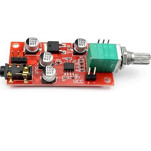 Taidacent LM4881 Headphone Amplifier Board 3.5 mm Headphone Jack Amplifier with Volume Adjustment Can Be Used as Pre-amplifier