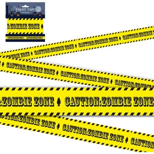 Halloween Warning Strip Area Isolation Protection Warning Scene Atmosphere Decoration Supplies Ghost Festival Party