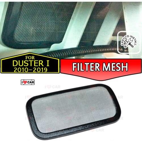 Filter mesh under jabot for Renault Duster 2010~2019 plastic ABS protection car styling accessories decoration protection