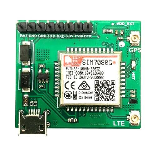 SIMCOM SIM7080G breakout board Multi-Band CAT-M NB-IoT dual mode module solution in a SMT type compatible with SIM868