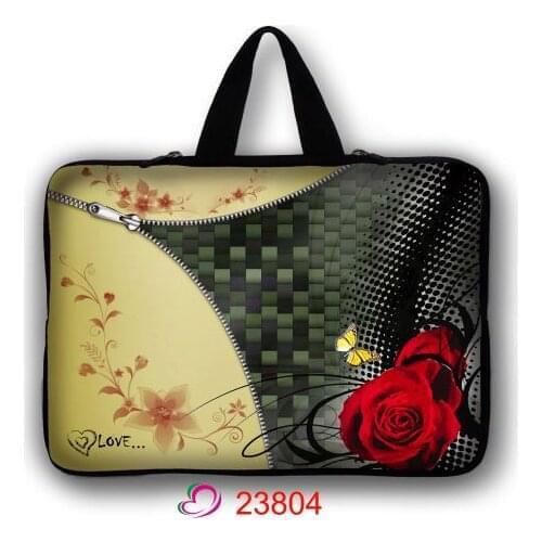 Zipper Rose Laptop Bag Sleeve Notebook Case For 13.3 14 15 15.6 HP Acer Xiami ASUS Lenovo Macbook Air Pro 13 16 Laptop Cover