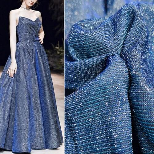 Gown Fabric Shiny Magic Color with Glittery Powder Bling Stretch Sparkling Party Dress Decoration 1 Yard