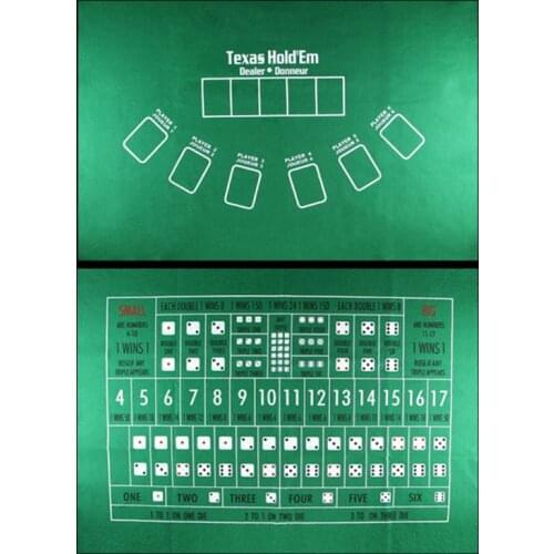 TX Hold'em Tablecloth Flannel 21 Points Dice Table Mat Casino Family Party Poker Game Entertainment Toys