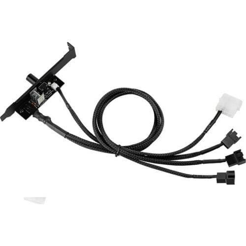 12V 4Pin 3Pin Speed Controller Knob 1 To 3 8 Way Universal Computer Regulator PC Case Cooling Fan Hub Easy Install Practical