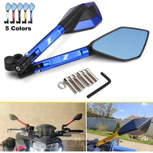 Z For KAWASAKI New Z400 Z900 Z1000 Z800 Z750 Z300 Z650 All Year Motorcycle CNC Aluminum Rear View Rearview Mirrors Side Mirror