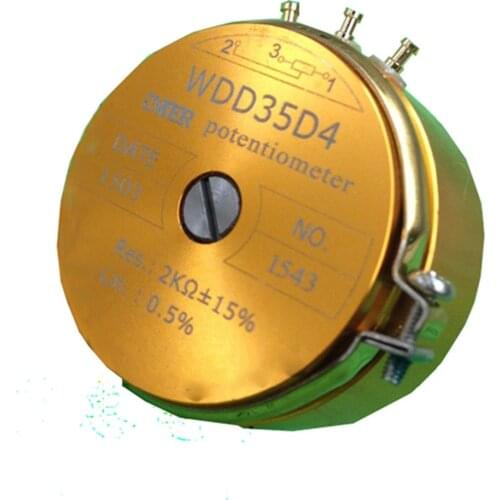 1pcs NEW WDD35D-4 precision potentiometer plastic conductor angular displacement sensor 1 K 2 K 5 K 10 K linear 0.5