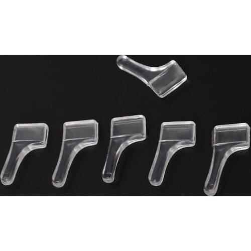 10 Pairs Transparent Ear Hooks Glasses Leg Non Slip PVC Holder Temple Tip Soft