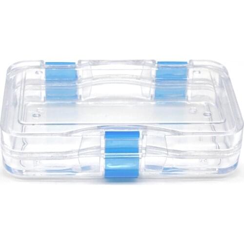 10Pcs/Lot Dental Tooth Box with Film Clear Plastic Denture Storage Case Membrane Tooth Box 10x6x2.2cm