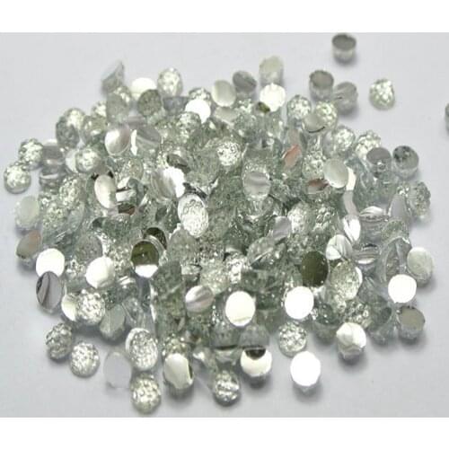 1000 Clear Acrylic Round Flatback Dotted Rhinestone Gems 4mm(0.16") Nail Art