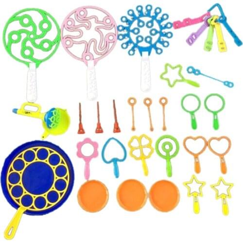 29Pcs Funny Colorful Bubble Wand Kit Creative Bubble Making Wand Outdoor Activity & Party for Kids