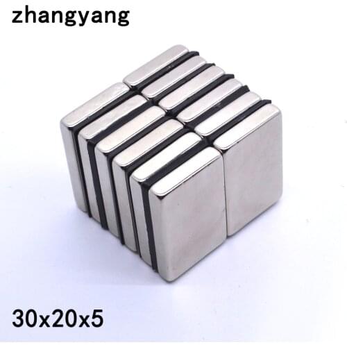 5/10/20pcs 30x20x5 mm Block Powerful Magnets 30*20*5mm Bulk Sheet Neodymium Magnet 30x20x5mm Permanent NdFeB Magnetic