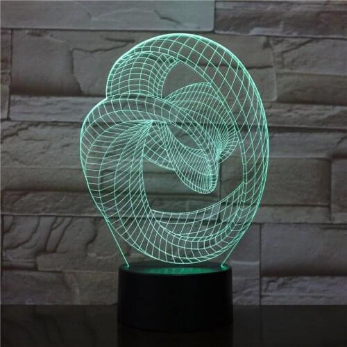 Abstract Colorful 3d Lamp Led Energy Saving Creative 3d Acrylique Usb Desk Lamp Acrylic Eye Protection Eye Table Lamps 2576