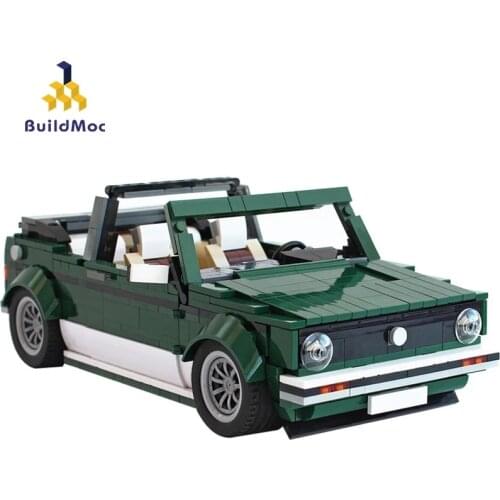 Buildmoc Creator Expert Golf MK1 Cabriolet Technical Car Sports Roadster Compatible 10224 Mini Cooper Model Building Blocks Toys
