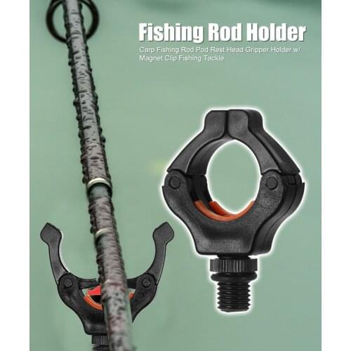1pcs Carp Fishing Rod Rest Head Gripper for Rod Pod Holder with Magic Magnet Clips Keep Fishing Rod