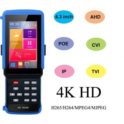 IPC-9310 4.3"HD WiFi HD Monitor AHD CVI TVI Analog CVBS RS485 5MP IP Camera Supports POE ONVIF 4K H.265 CCTV Security Tester