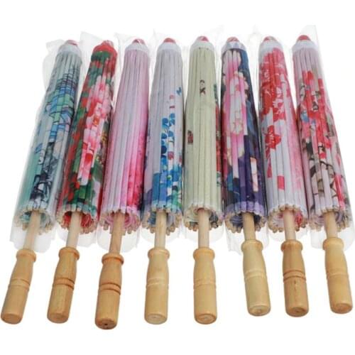 Art Umbrella Chinese Silk Cloth Umbrella Classic Style Decorative Umbrella Oil Paper Painted Parasol Umbrella