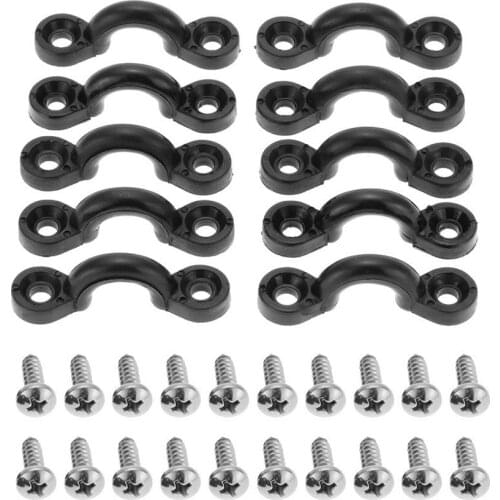 Kayak Grip Handles Pad Eyes Screws Set with Kayak Handle 10 Pad Eyes 20 Screws Kayak Carry Accessory for Canoe Kayak Boat
