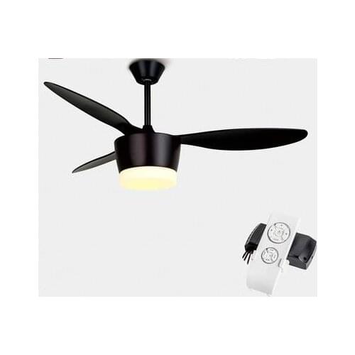 Creative ceiling fan family living room remote control simple bedroom dining room retro electric fan chandelier American fan lig