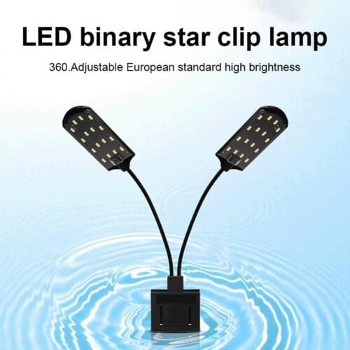 Fish Tank Lamp Ultra Thin Illumination Eye-protecting LED Aquarium Night Light Clips Decoration Home Fish Lightings Supplies