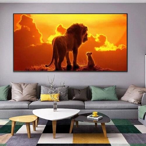 Lion Kings Modern Art Canvas Paintings on the Wall Art Posters and Prints Animals Art Pictures For Living Room Wall Decoration
