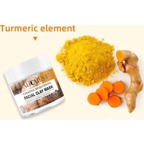 Turmeric Clay Mask Deep Cleansing Acne Exfoliating Facial Mask Moisturizing Whitening Face Cosmetics Beauty Skin Care