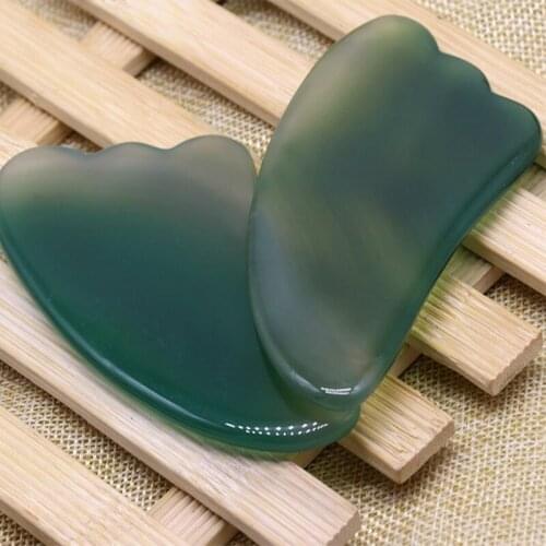 Natural Jade Gua sha Stone Board Massager Quartz Guasha Plate Jade Face Massager Scrapers Tools For Face Neck Back Body