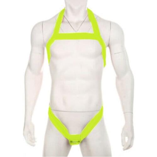 Men Halter Neck Elastic Body Chest Harness Sexy Bondage Lingerie Shoulder Straps With Penis O Ring Clubwear Stage Costume Male