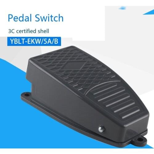 Nonslip Metal Momentary Electric Power Foot Pedal Switch YBLT-EKW/5A/B 12V 24V Step Siwtch for Workshop