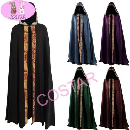 COSTAR 2021 New Hot Sale Mens Long Cloak Medieval Church Clergy Loose Dress Cloak Cosplay Costume Halloween