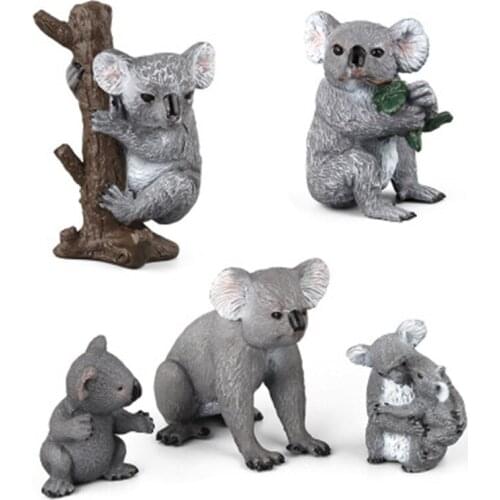 New Simulation Animal park wild animals Model Toy Figures Koala Animal Cute Figure PVC Figures Doll Toy For Kid Toys