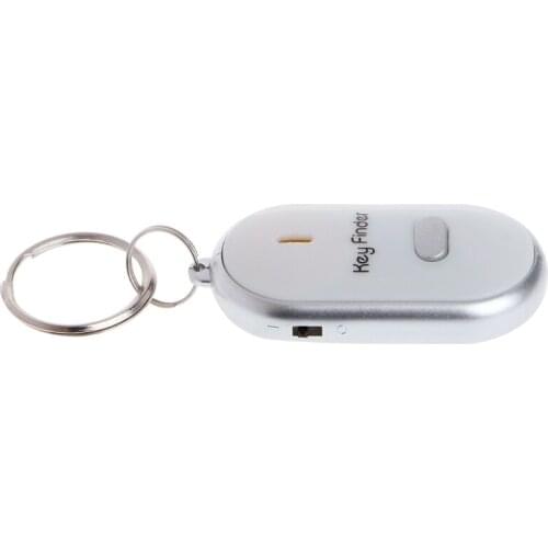 New Key chain Sound Whistle Control White LED Key Finder Locator Find Lost Unisex Keychain Plasic Keys Chain
