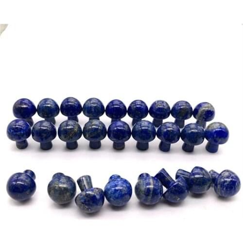 Wholesale natural crystal rock stone blue lapis lazuli mushroom for christmas decoration gifts