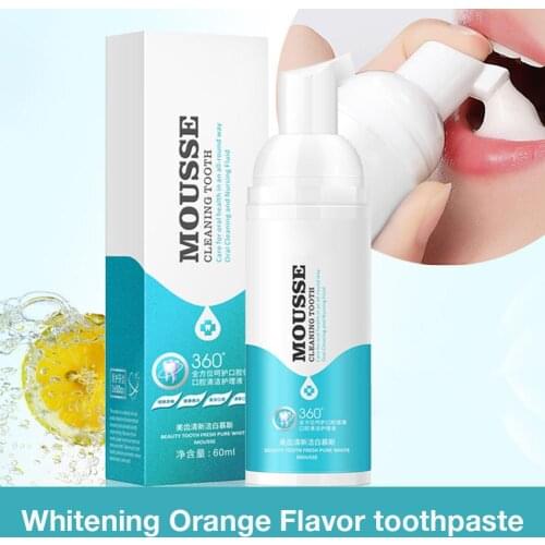 Teeth Whitening Toothpaste Foam Cleaning Oral Hygiene Cleaning Serum Removes Plaque Stains Tooth Bleaching Dental Tools