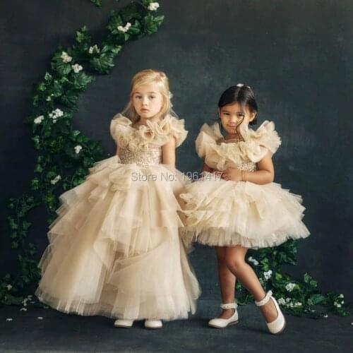 Baby Girl Dresses For Party And Birthday Princess Girls Clothes Puffy Mesh Christmas Ball Gown Photography props