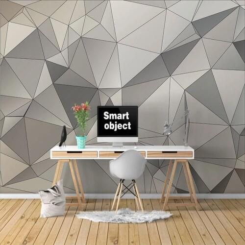 Custom Photo Wallpaper Modern Simple Geometric Art Mural Study Office Creative Background Wall Decor Papel De Parede Wall Papers